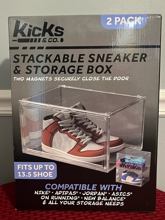 Kicks & Co Other - 🩷 New Kicks & Co XL Clear Plastic Shoe Storage Box for Sneakers